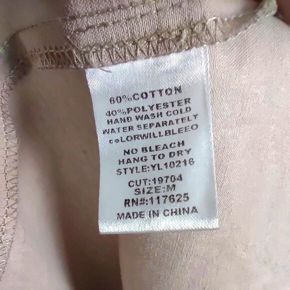 YA Juniors Metallic Champagne Party Dress Size M Simple A-line Basic Prom - Picture 11 of 11